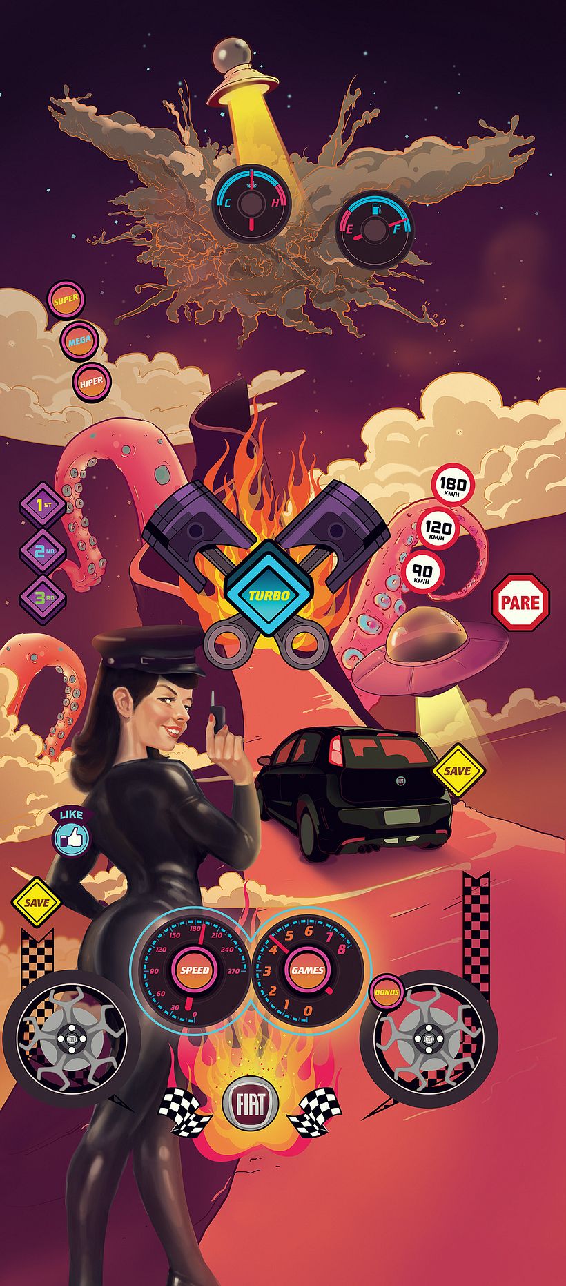 FIAT PUNTO - Full illustration / FIAT PUNTO - Full illustration