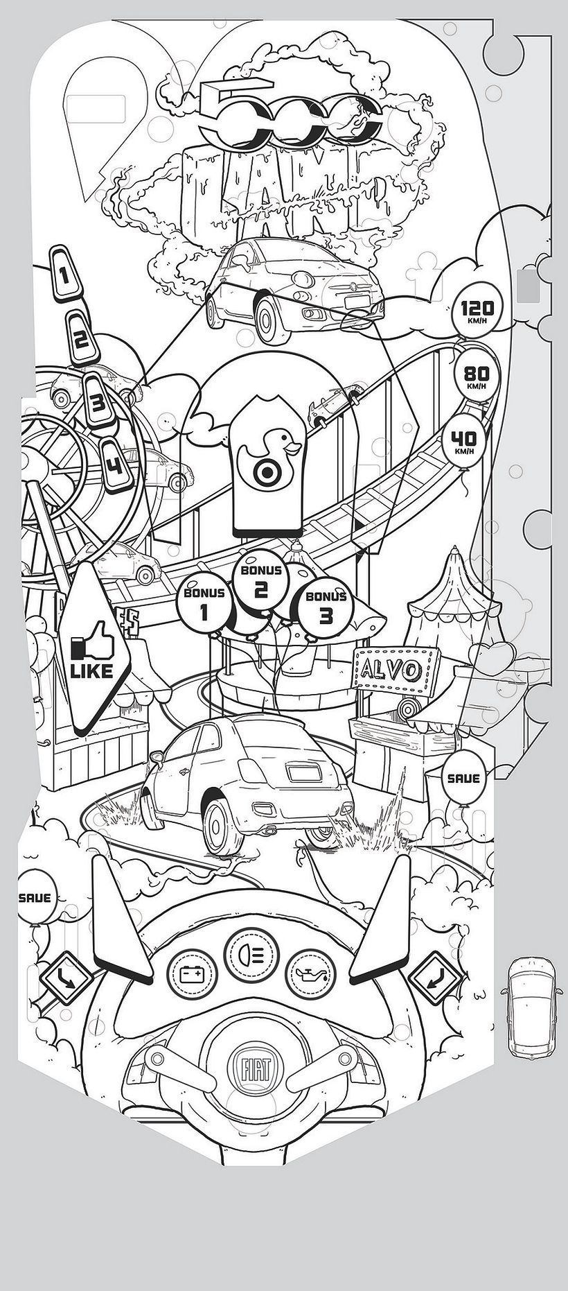 FIAT500 - Draft Pinball Machine 