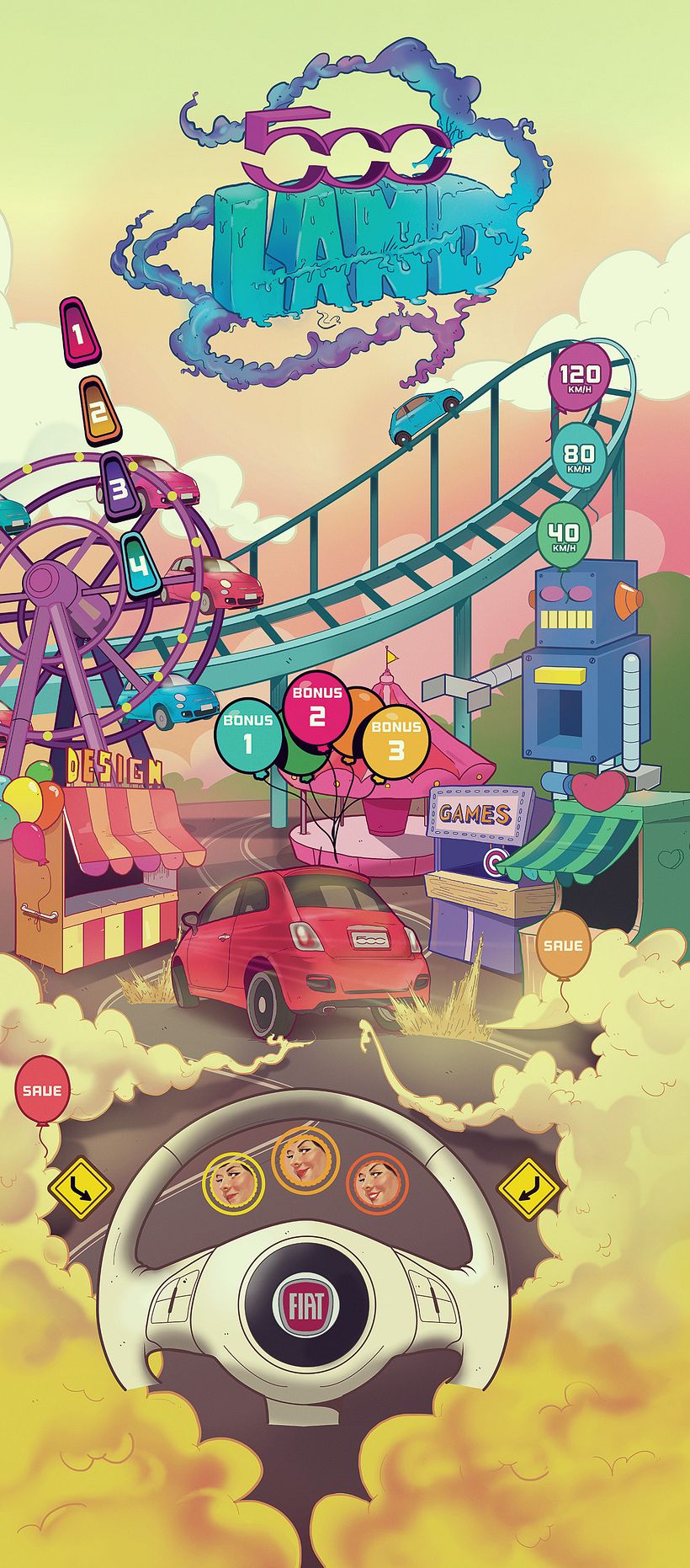 FIAT500 - Full illustration / FIAT500 - Full illustration