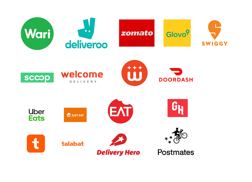 how the logo sits among other brands