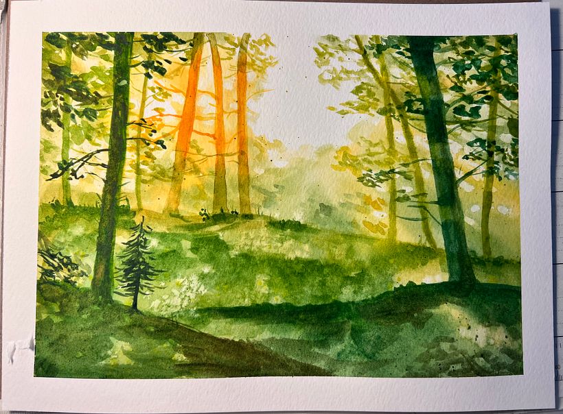 My project for course: Dreamy Watercolor Landscapes: Paint with Light 4
