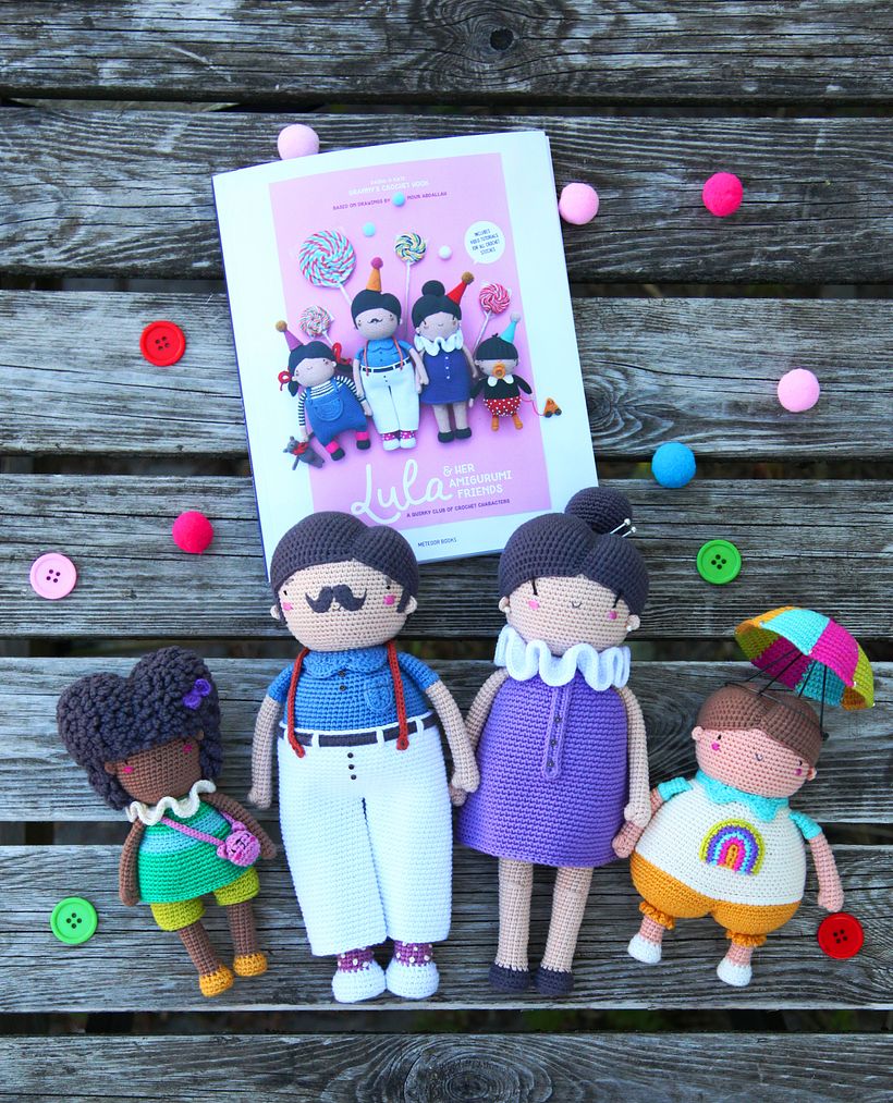 Some "Lula and Her Amigurumi Friends" characters based on illustrations by Nour Abdallah