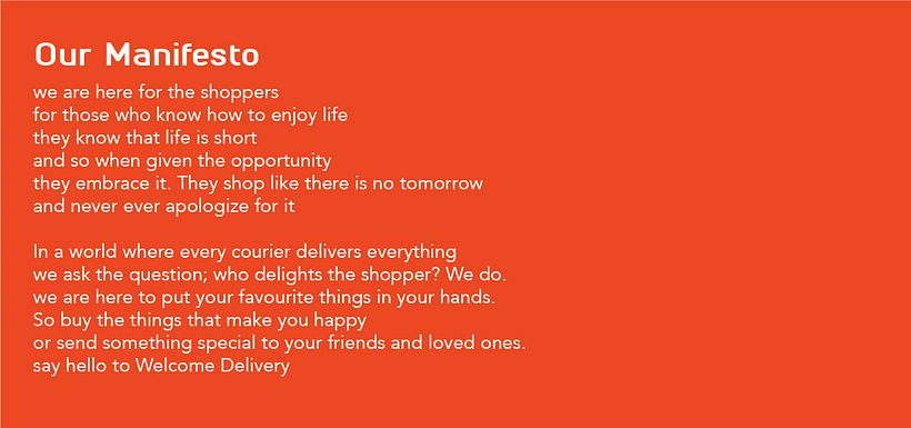 Welcome Delivery - My project for course: Contemporary Brand Identity: Using Verbal and Visual Branding 6