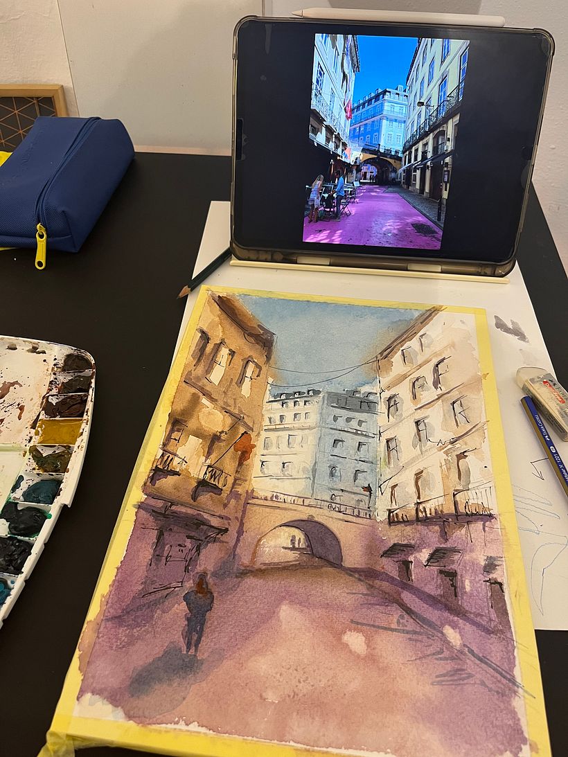 My project for course: Architectural Illustration with Watercolor 2