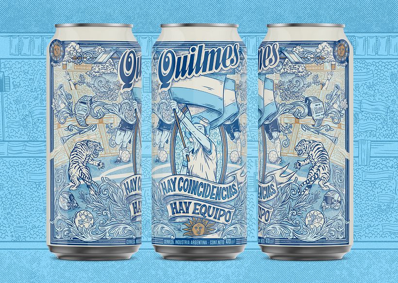Diseño e ilustración para cerveza Quilmes / Edición mundial Qatar 2022 🍺🇦🇷 7