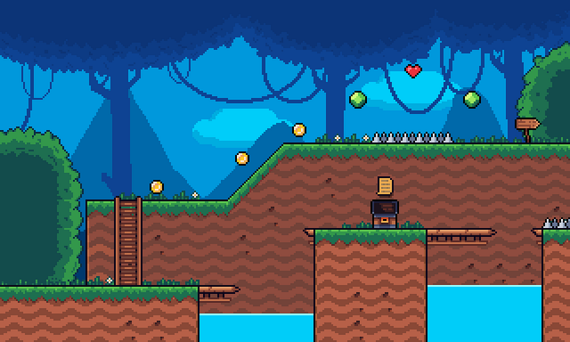 Mi proyecto del curso: Creación de escenarios pixel art para videojuegos :] 2