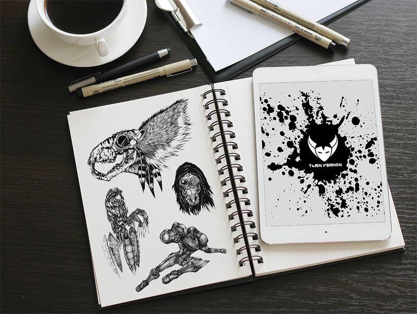 A mix of my work with my old logo