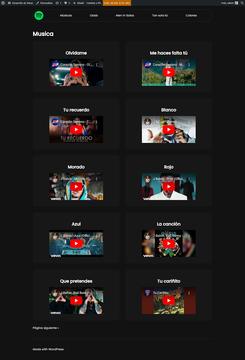 Spotify WordPress - Informatyka