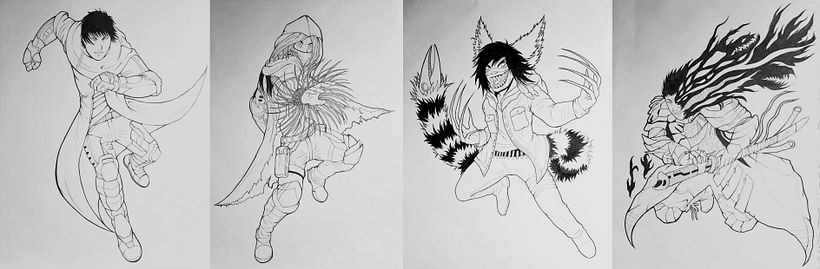 Some of my characters. I need to work on my anatomy.