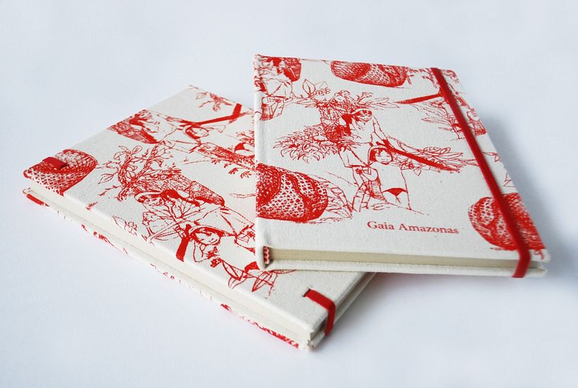 Gaia Amazonas. Encuadernación y serigrafía manual. 1