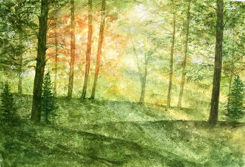 My project for course: Dreamy Watercolor Landscapes: Paint with Light 2