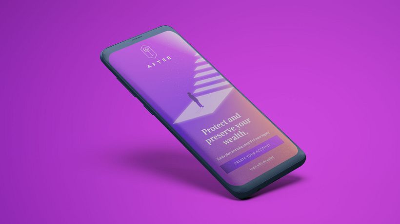 Welcome screen to the app