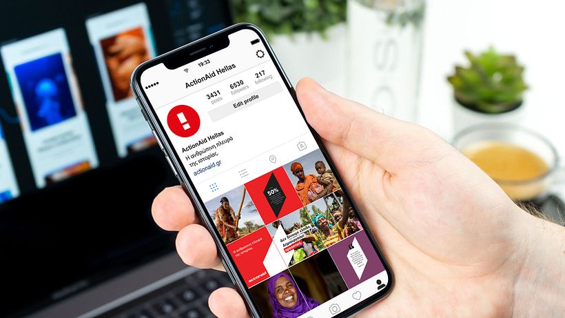 The new identity applied on social media posts
