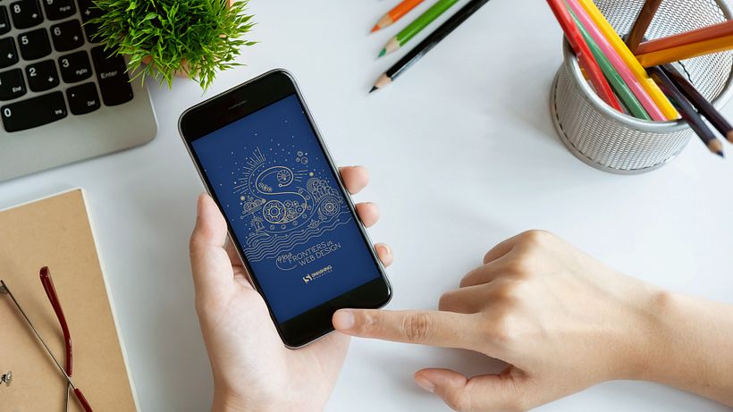 Mobile wallpaper for the promotion of Smashing Book 6