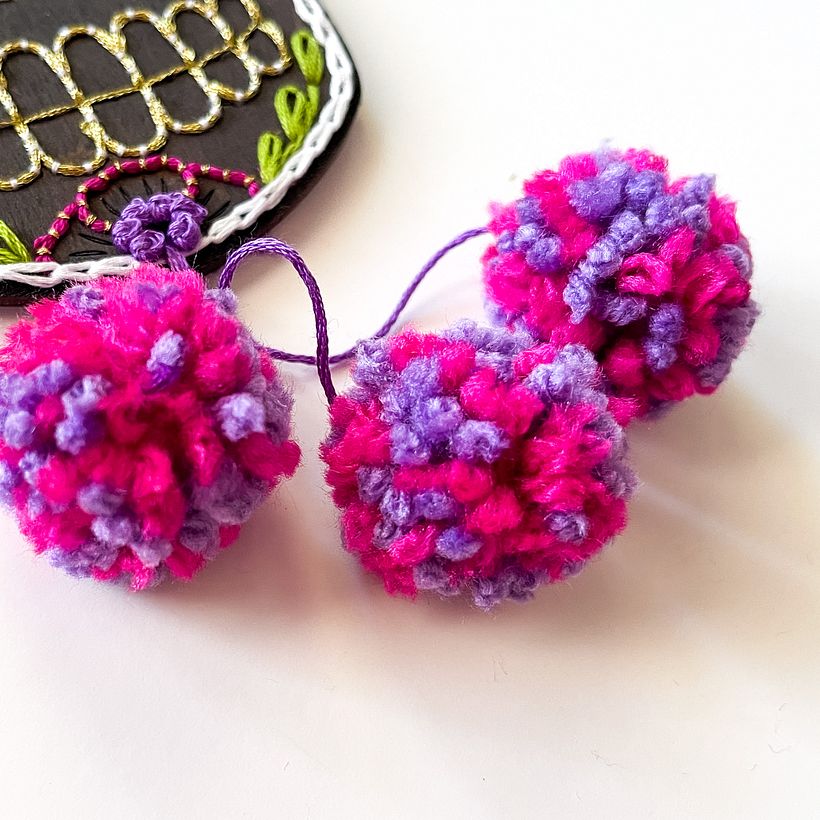 Calavera : Day of the Dead wood & paper embroidery 12