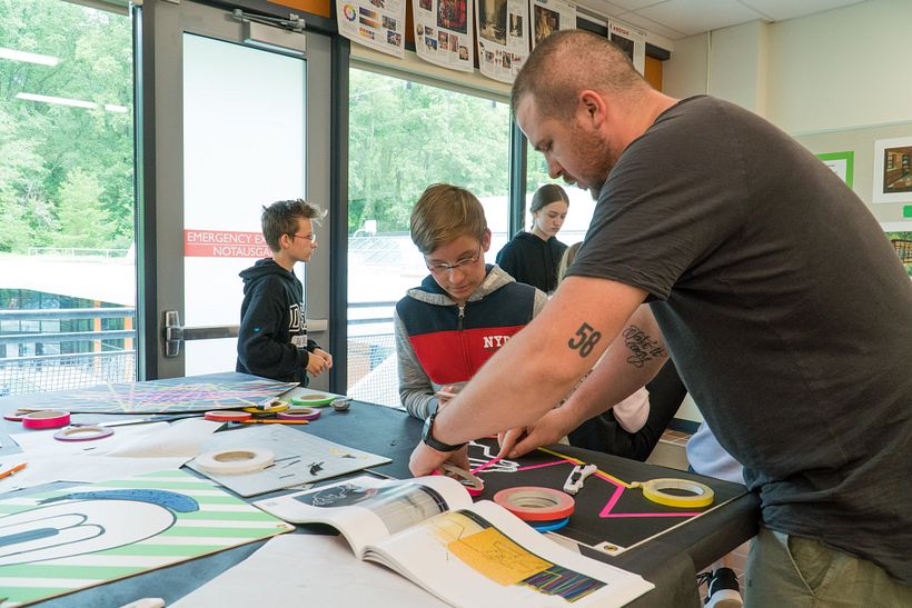 Nicolas Lawin at Tape Art Workshop