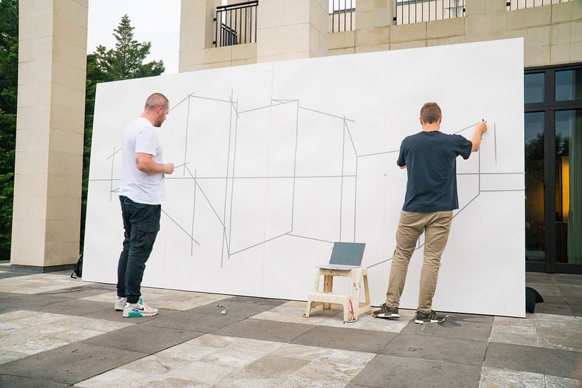 Tape Art Live-Performance at the German embassy in Washington D.C.