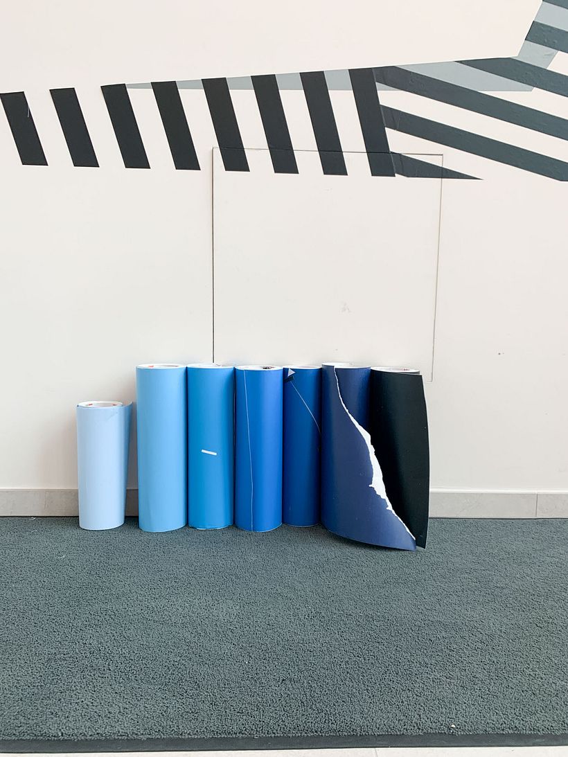 adhesive foils for a Tape Art mural