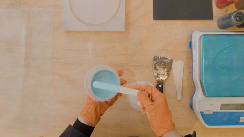 Mix your materials quickly and thoroughly.