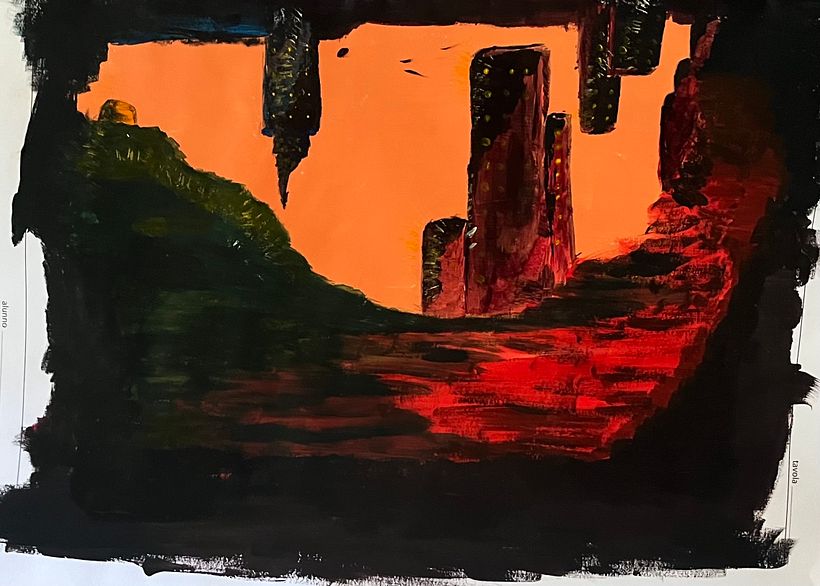 this one was one of the first paintings I made about cities 