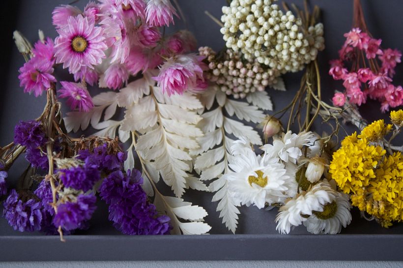 Make your own dried flower embroidery art