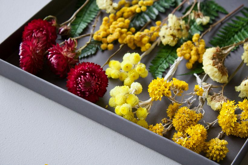 Make your own dried flower embroidery art