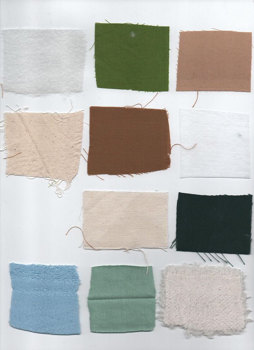 La telas utilizadas en el proyecto.