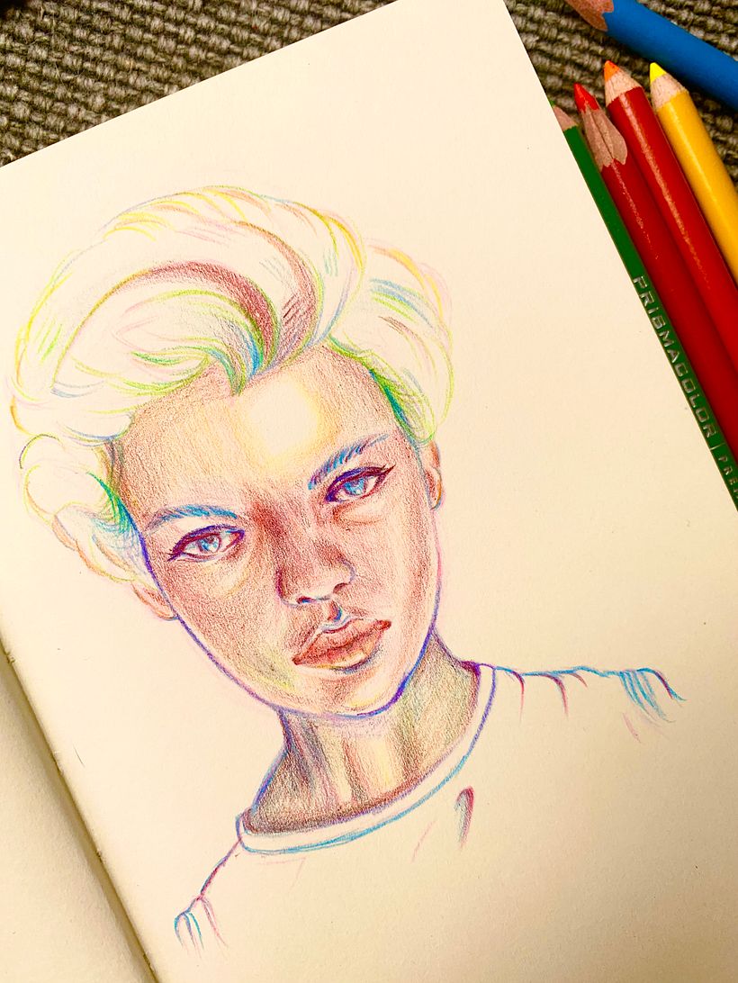 My project for course: Vibrant Portrait Drawing with Colored Pencils_Update 06 Dec 6