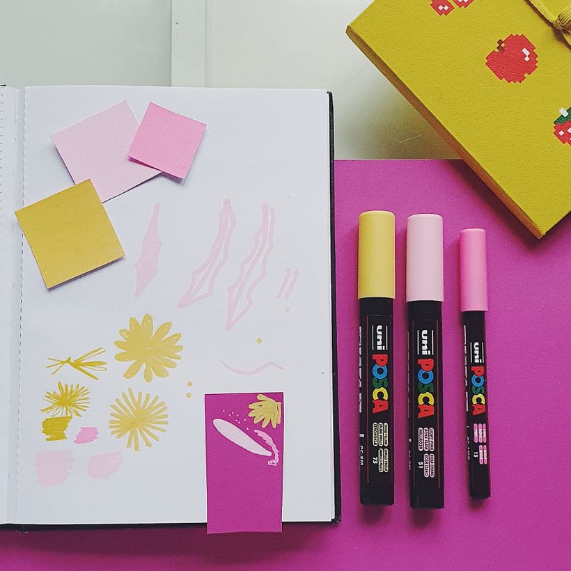 Sketching and color testing