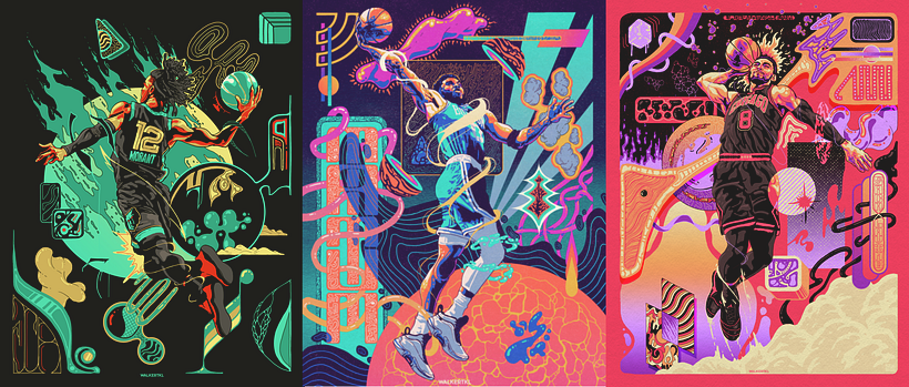 5. Eligiendo las paletas de color (inspiradas en el artista Walkertkl)