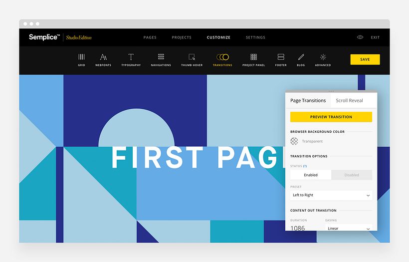 Product design: settings