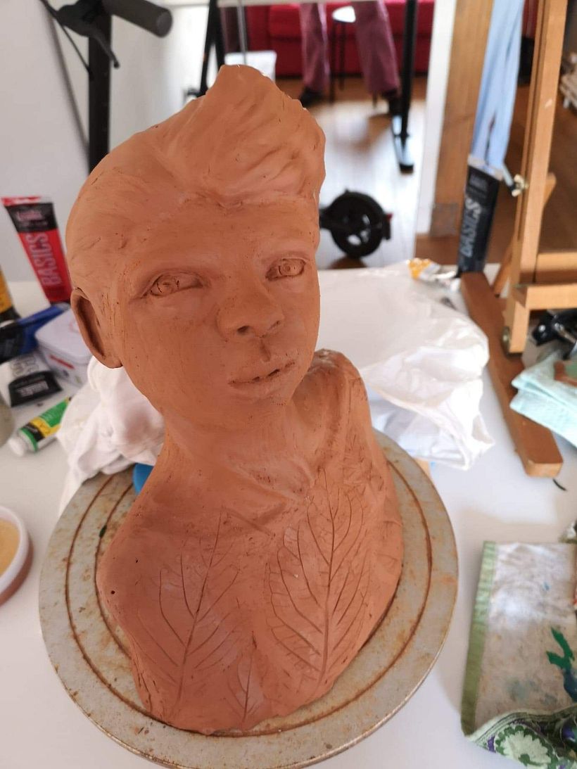 Meu projeto do curso: Introdução à escultura figurativa com argila 15