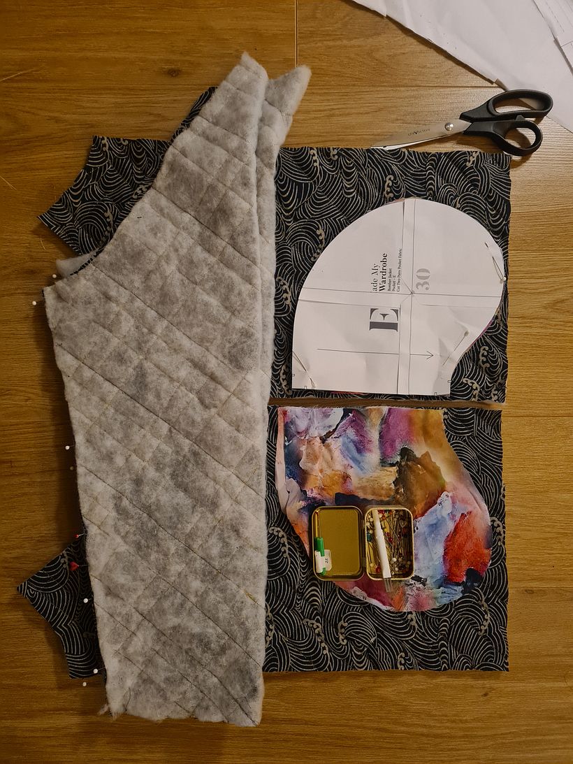 Quilted the fabric before sewing it all together