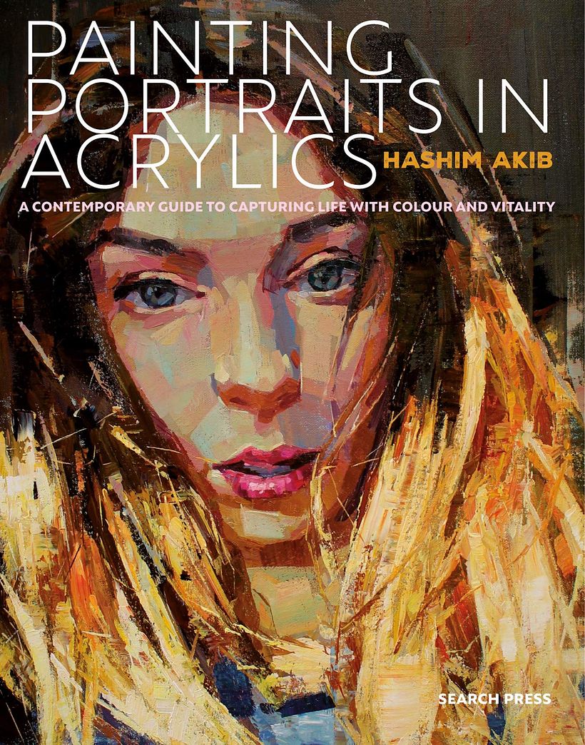 A best seller on Amazon acrylic painting techniques, contemporary portrait painting in acrylics 