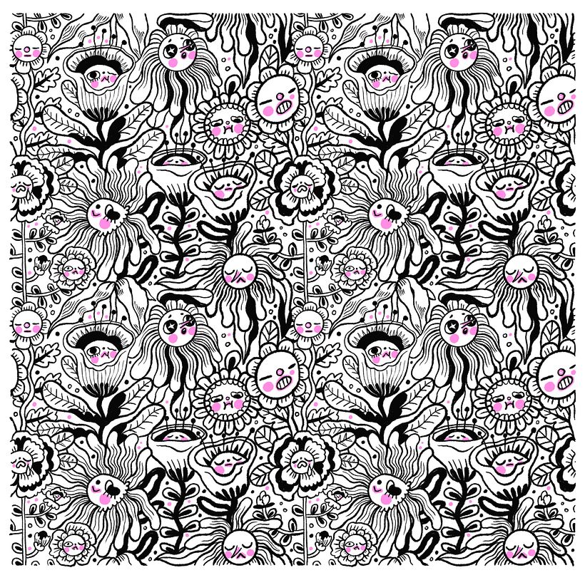 How the pattern looks once we repeat the illustration.