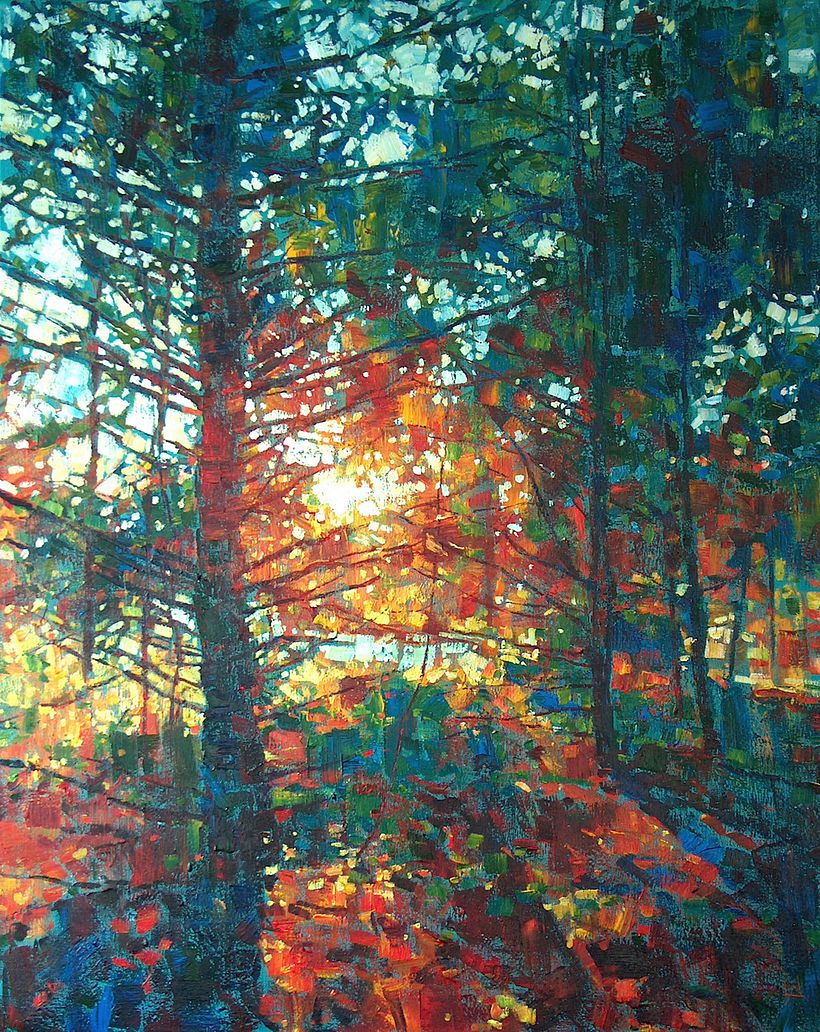 Sunset, acrylic on canvas