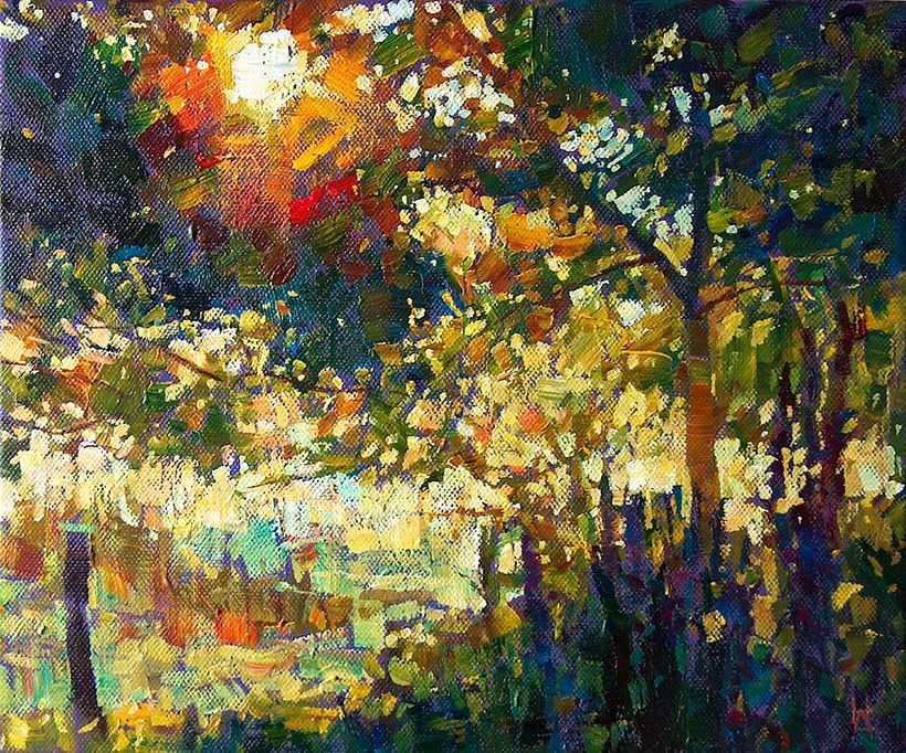 Sunrise, acrylic on canvas