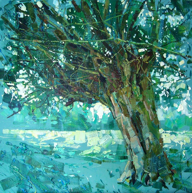 Tree Sketch, acrylic on canvas