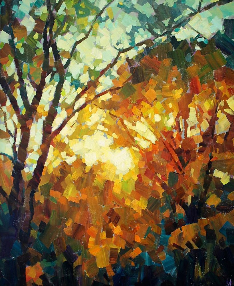 Tree Mosaic, acrylic on canvas