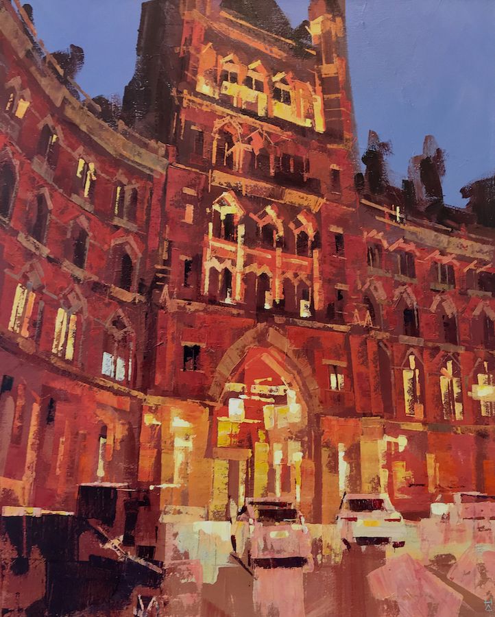 King's Cross St Pancras, acrylic on canvas