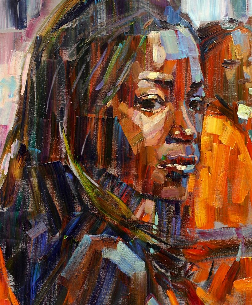 Orange, acrylic on canvas