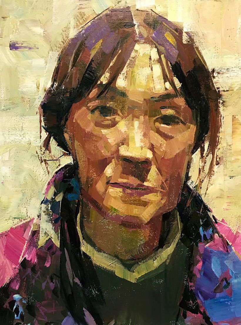 Magenta, acrylic on canvas