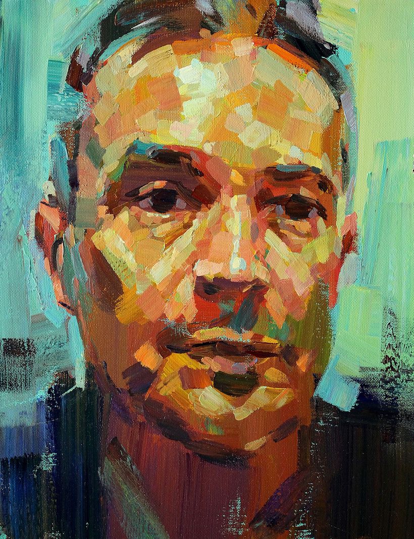 Self Portrait, acrylic on canvas