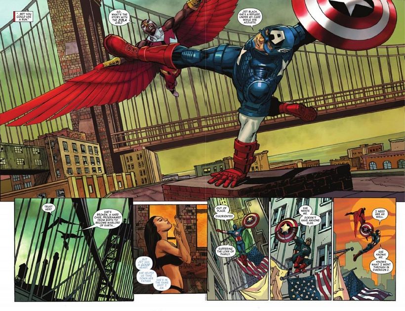 An illustration of Captain America by Carlos Pacheco