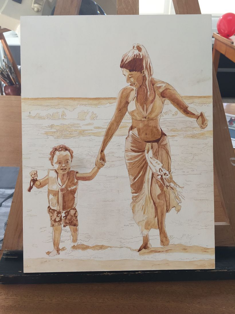 En la playa