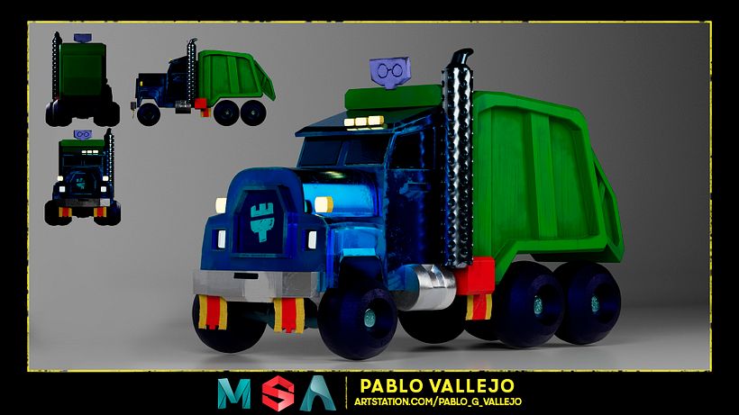 Camión Basura 3D 4