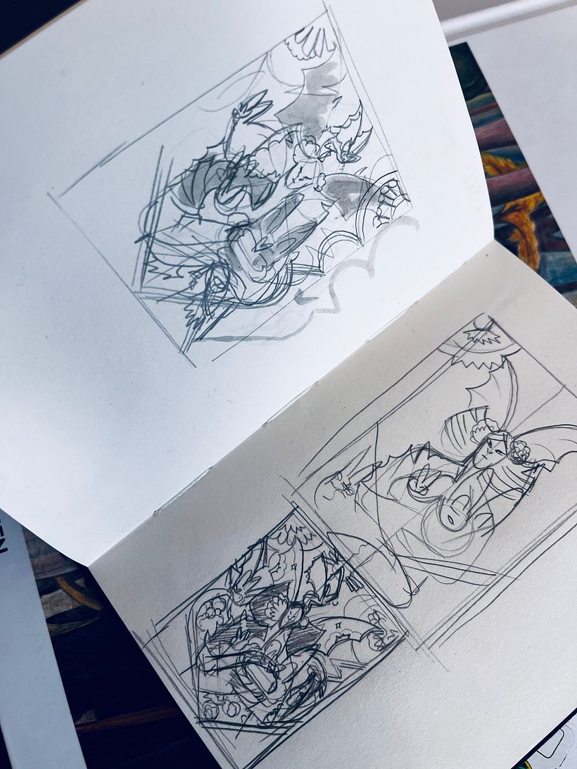 Estos fueron los primeros borradores de no más de 3 min solo para tirar ideas. 