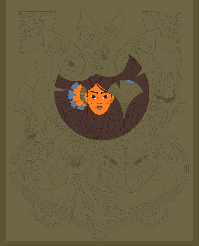 Parte del proceso del color. comienzo con plastas. Resolví la cara solo porque tenía ganas de verla acabada.