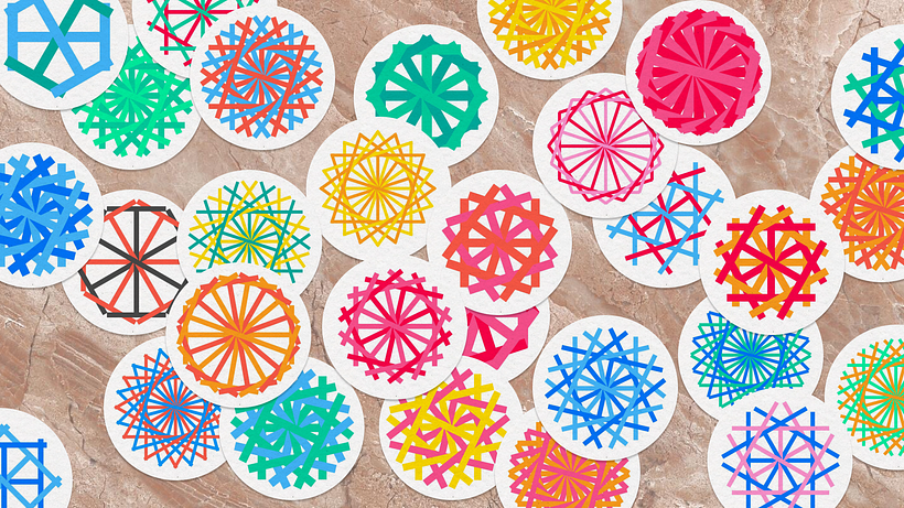 Logo sticker generator outputs for The Huntington (Talia Cotton)