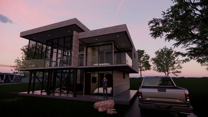 Mi proyecto del curso: Diseño y modelado arquitectónico 3D con Revit 4